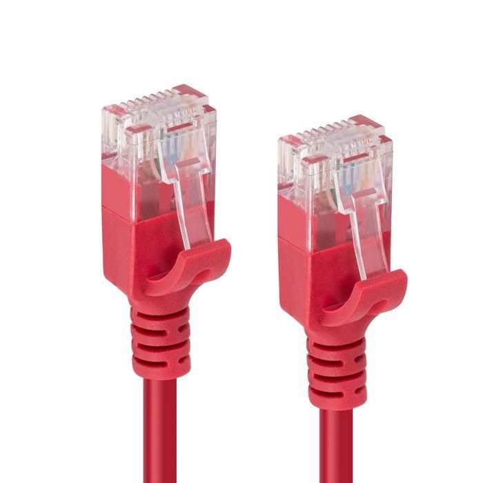 MicroConnect CAT6a U/UTP SLIM Network Cable 5m, Red 1 MicroConnect CAT6a U/UTP SLIM Network Cable 5m, Red 1