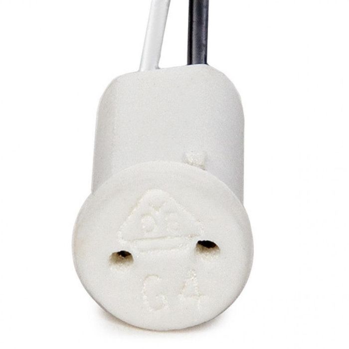 Portalámparas Cerámico G4/MR11 Cable 300Mm 180ºc Portalámparas Cerámico G4/MR11 Cable 300Mm 180ºc