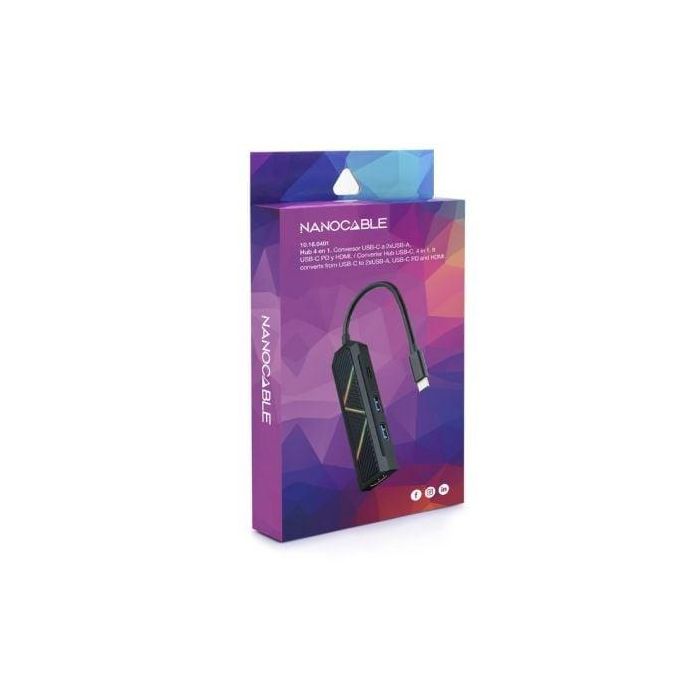 Docking USB Tipo-C Nanocable 10.16.0401/ 2xUSB/ 1xUSB Tipo-C PD/ 1xHDMI 2.0 4 Docking USB Tipo-C Nanocable 10.16.0401/ 2xUSB/ 1xUSB Tipo-C PD/ 1xHDMI 2.0 4