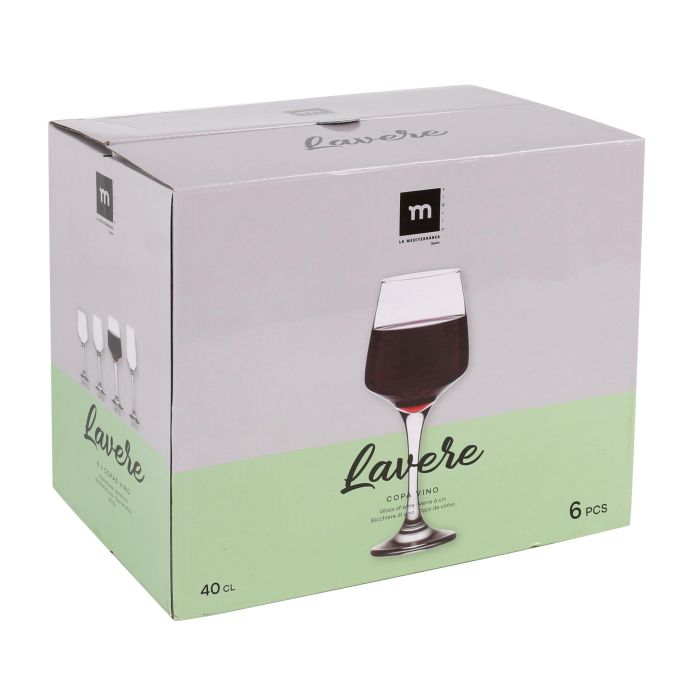 Set de 6 Copas para Vino y Agua Lavere 400 cc - La Mediterranea (4 Cajas) 2 Set de 6 Copas para Vino y Agua Lavere 400 cc - La Mediterranea (4 Cajas) 2