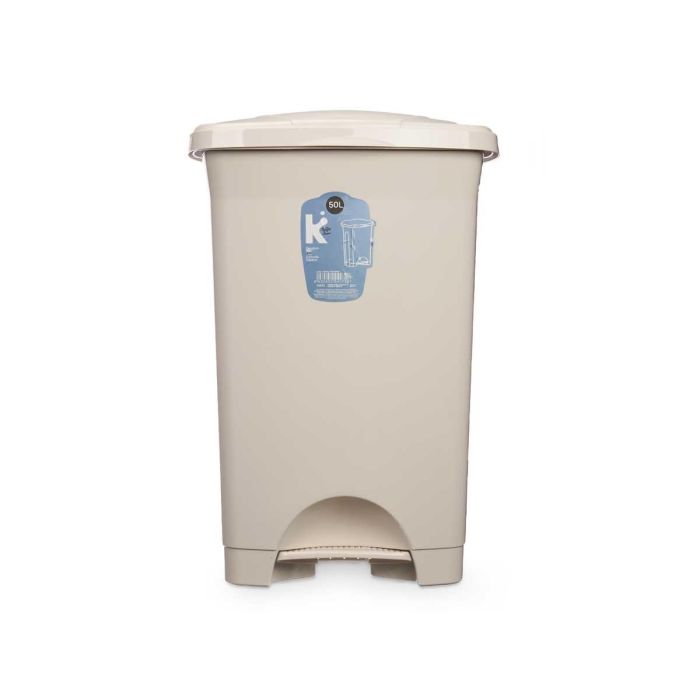 Papelera Pedal Plastico 50L Beis Arte Regal 43X64CM (3 Unidades) 2 Papelera Pedal Plastico 50L Beis Arte Regal 43X64CM (3 Unidades) 2
