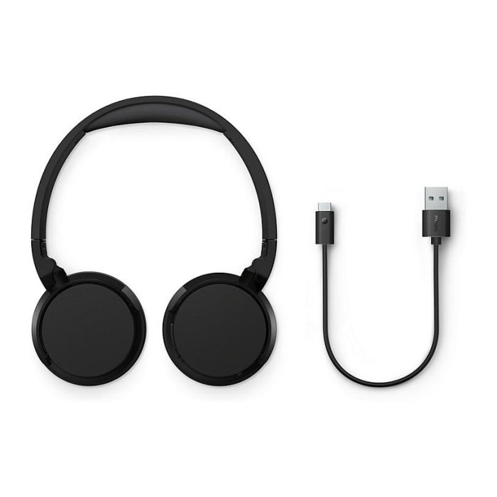 Philips TAH3209BK Auriculares Inalámbricos Diadema Bluetooth Negros con Micrófono, hasta 25h Reproducción, Carga Rápida USB-C 9