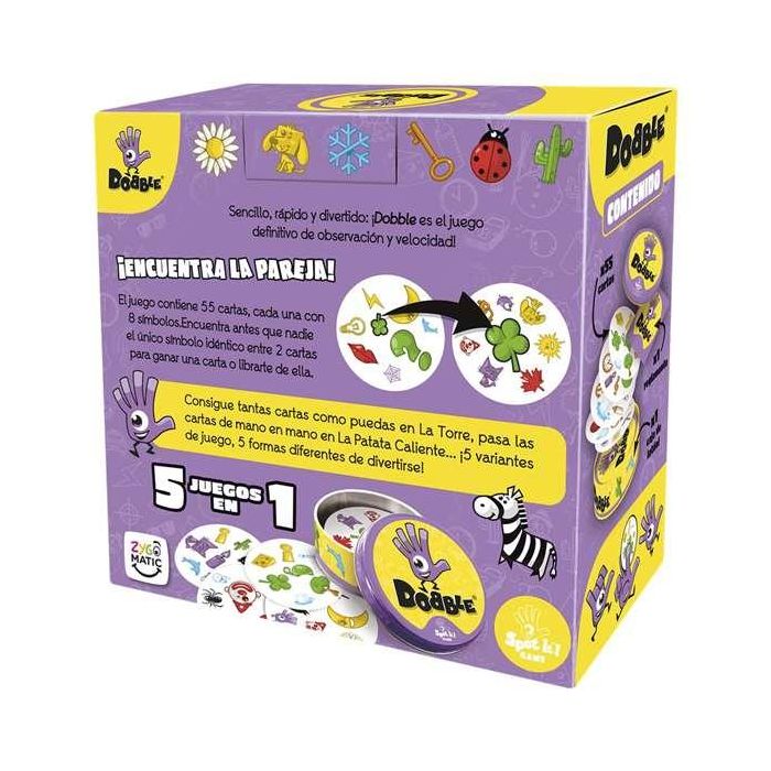 Asmodee Juego Dobble. Juego de cartas basado en la velocidad, observación y reflejos para niños y adultos. 8