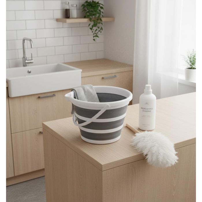 Confortime Cubo Plegable de Plástico 10 Litros 33x33x24.5 cm (12 Unidades) 3