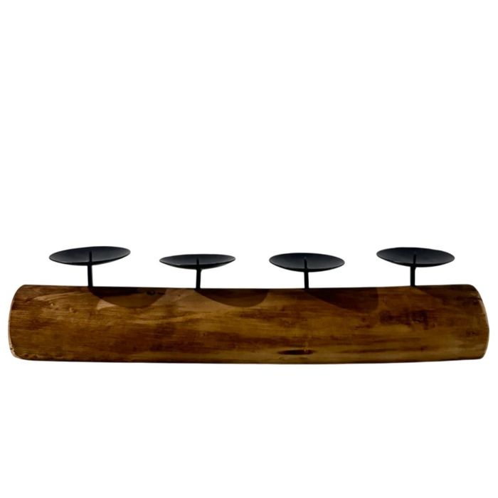 Portavela Vintage DKD Home Decor Marron Negro 8 x 9 x 40 cm (2 Unidades) 1 Portavela Vintage DKD Home Decor Marron Negro 8 x 9 x 40 cm (2 Unidades) 1