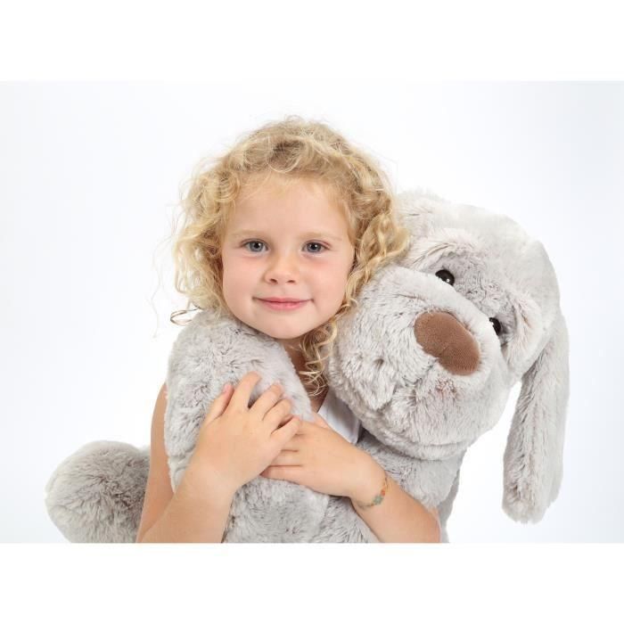 Gipsy Toys Perro de Peluche Flatoutou 50 cm Gris para Bebés y Niños 3