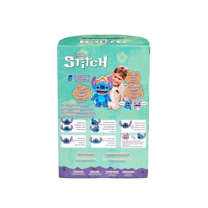 Peluche interactivo chatty stitch con mas de 100 sonidos y movimientos. responde al tacto y funciona como marioneta.33,5x25x14 cm 4 Peluche interactivo chatty stitch con mas de 100 sonidos y movimientos. responde al tacto y funciona como marioneta.33,5x25x14 cm 4