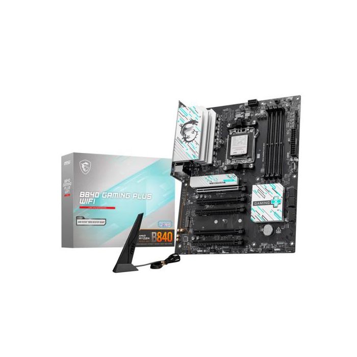 Placa MSI B840 Gaming Plus Wifi,Amd,Am5,B840,4Ddr5,Usb Type-C,Wifi,Aura,Atx Placa MSI B840 Gaming Plus Wifi,Amd,Am5,B840,4Ddr5,Usb Type-C,Wifi,Aura,Atx