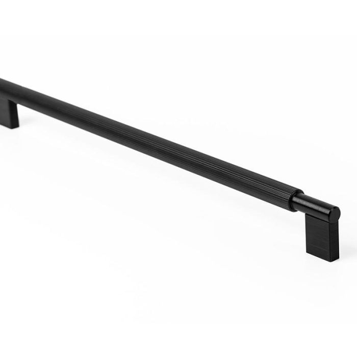 Tirador Aluminio Modelo Arpa Acabados Efecto Inox, Laton Cepillado, Negro Cepillado Acabado Efecto Inox Dist. Agujero Dist. 1178Mm. Viefe 2