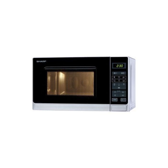 MICROONDAS SHARP R242INW - 800W - 20 LITROS - CONTROL TÁCTIL - 11 NIVELES POTENCIA - 8 FUNCIONES AUTOMÁTICAS DE COCCIÓN - COLOR PLATA MICROONDAS SHARP R242INW - 800W - 20 LITROS - CONTROL TÁCTIL - 11 NIVELES POTENCIA - 8 FUNCIONES AUTOMÁTICAS DE COCCIÓN - COLOR PLATA