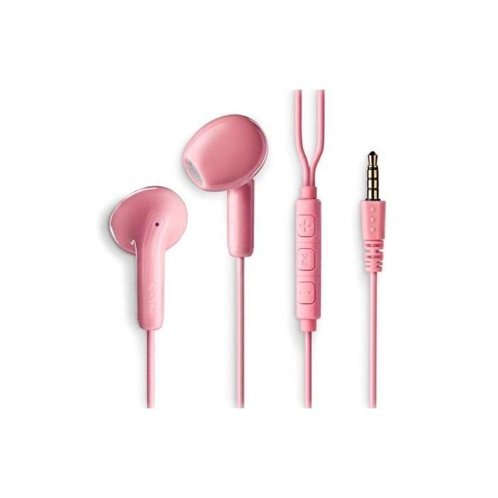 NGS Auriculares Intrauditivos CROSS FLIP PINK con Micrófono Jack 3.5 mm Rosas