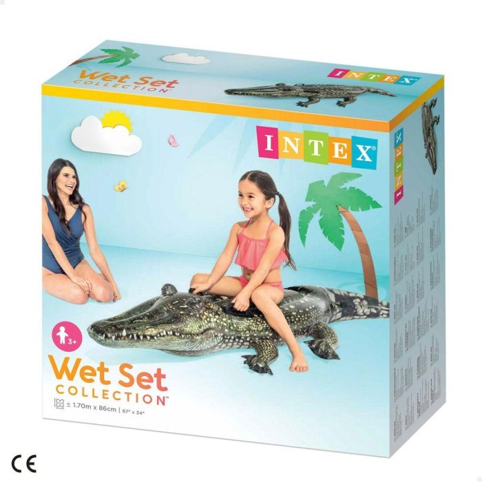 Figura Hinchable para Piscina Intex Ride On Cocodrilo 86 x 20 x 170 cm 1