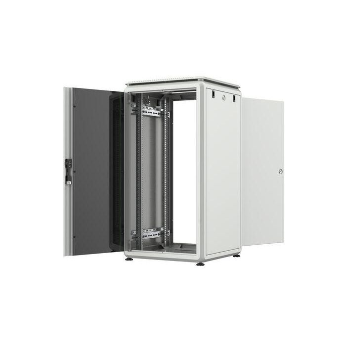 Lanview 19'' 22U Armario Rack de Pie 600x600mm para Datos con Rieles Ajustables, Gestión de Cable y Puerta Segura 1