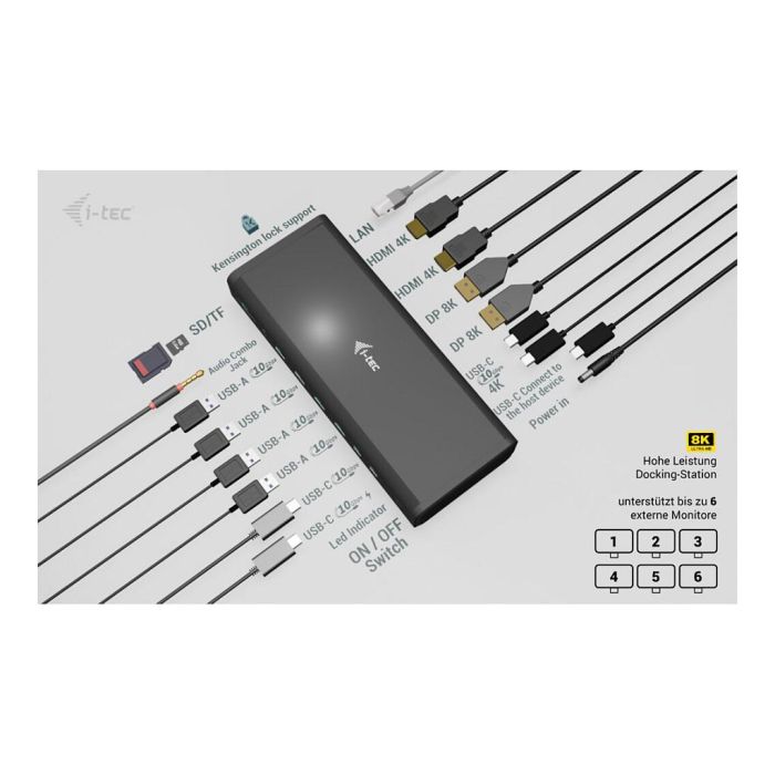 Dockstation i-Tec CA6MONITORDOCKPD Dockstation i-Tec CA6MONITORDOCKPD