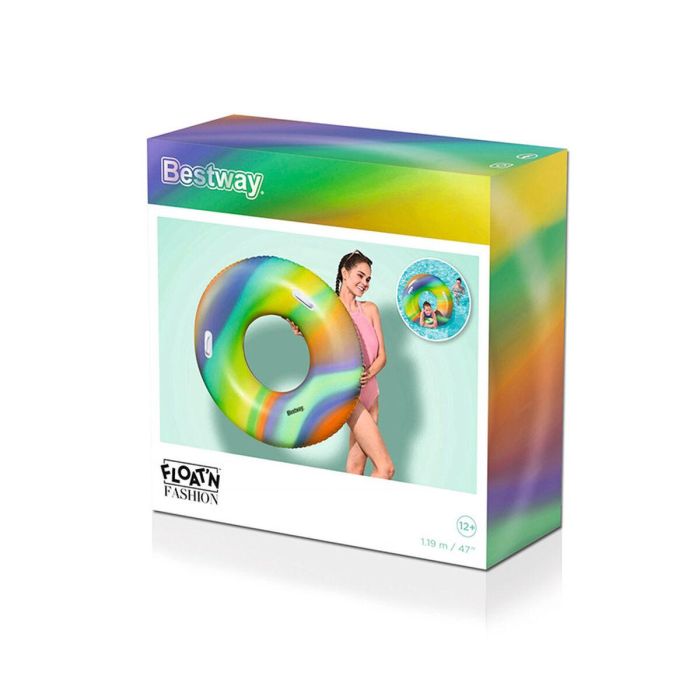 Bestway Flotador Hinchable con Asas Arcoiris D119 cm +12 Años Playa y Piscina 36352 2 Bestway Flotador Hinchable con Asas Arcoiris D119 cm +12 Años Playa y Piscina 36352 2