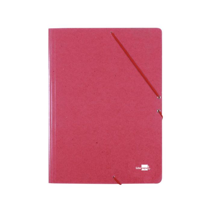 Carpeta Liderpapel Gomas A3 3 Solapas Carton Prespan Roja 1