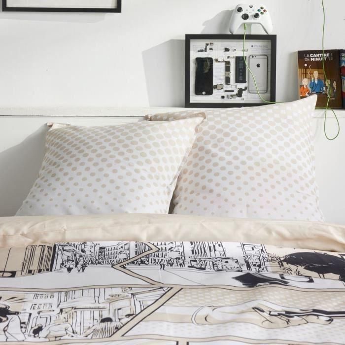 Today TOD3574641268541 Juego de Cama JAVA Algodón Estampado Manga Beige para Cama Matrimonial 240x220 cm 1