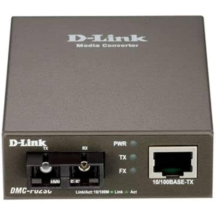 D-Link Convertidor Fibra Dmc-F02Sc, 100 Mbit/s, 10Base-T/100Base-TX a 100Base-FX, Negro D-Link Convertidor Fibra Dmc-F02Sc, 100 Mbit/s, 10Base-T/100Base-TX a 100Base-FX, Negro