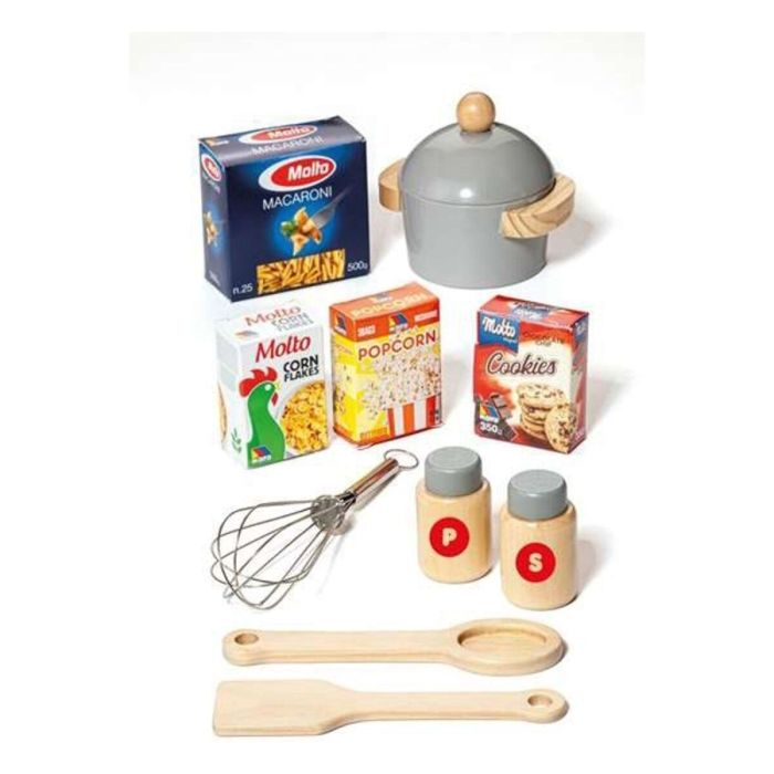 Molto Cocina de madera roja con 10 accesorios, ideal para niños a partir de 1 año (85,5x30x60 cm) 2 Molto Cocina de madera roja con 10 accesorios, ideal para niños a partir de 1 año (85,5x30x60 cm) 2