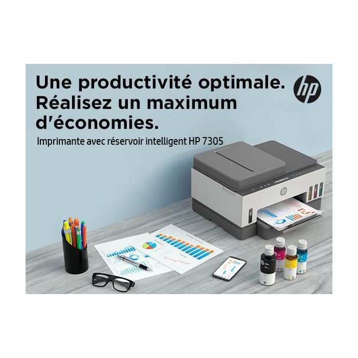 HP Multifunción Smart Tank 7305 28B75A | Impresora WiFi Dúplex ADF Recargable Blanca 15