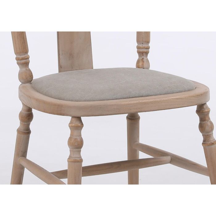 DKD Home Decor Silla Romantico Beige Natural 46 x 94 x 48 cm Cedro Poliester 1