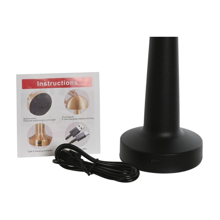 Lampara Sobremesa Moderno DKD Home Decor Blanco Negro 9 x 21 x 9 cm (2 Unidades) 2 Lampara Sobremesa Moderno DKD Home Decor Blanco Negro 9 x 21 x 9 cm (2 Unidades) 2