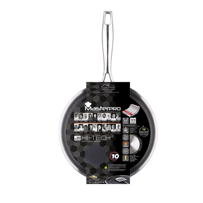 Masterpro Sarten de acero inoxidable Hi-Tech 3 Ø20 cm Bgmp-1630, antiadherente, inducción, gas, vitrocerámica 4 Masterpro Sarten de acero inoxidable Hi-Tech 3 Ø20 cm Bgmp-1630, antiadherente, inducción, gas, vitrocerámica 4