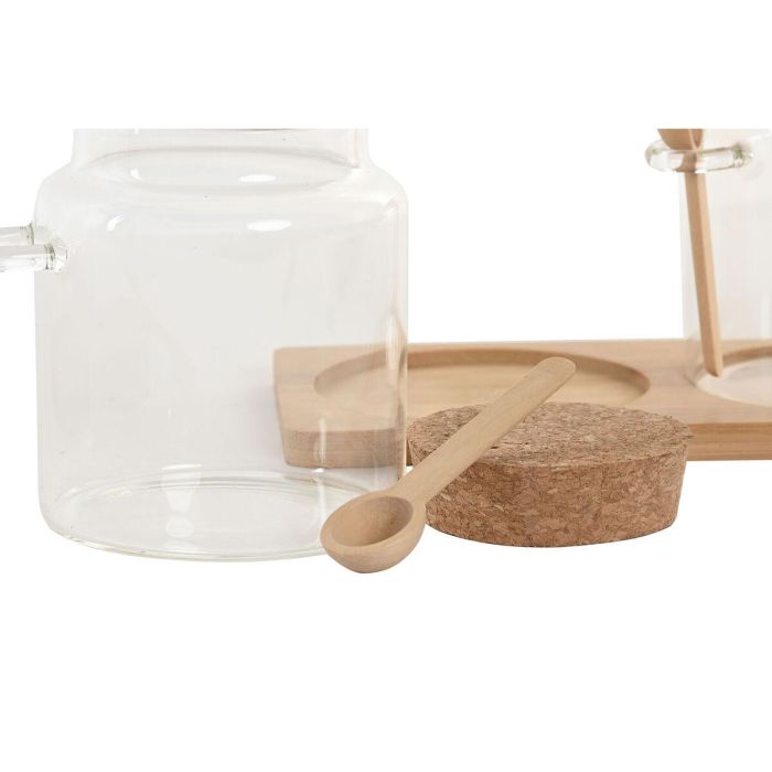 DKD Home Decor Especiero de Cocina Básico de Cristal y Bambú Natural 11 x 11 x 21 cm Set de 2 Piezas 2 DKD Home Decor Especiero de Cocina Básico de Cristal y Bambú Natural 11 x 11 x 21 cm Set de 2 Piezas 2