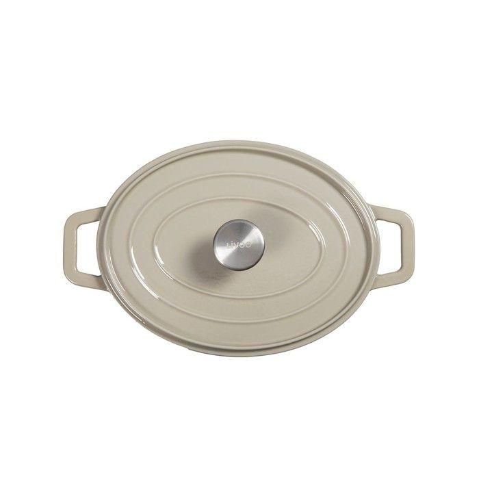 Livoo MEP129G Cacerola ovalada de hierro fundido Gris 2 Livoo MEP129G Cacerola ovalada de hierro fundido Gris 2