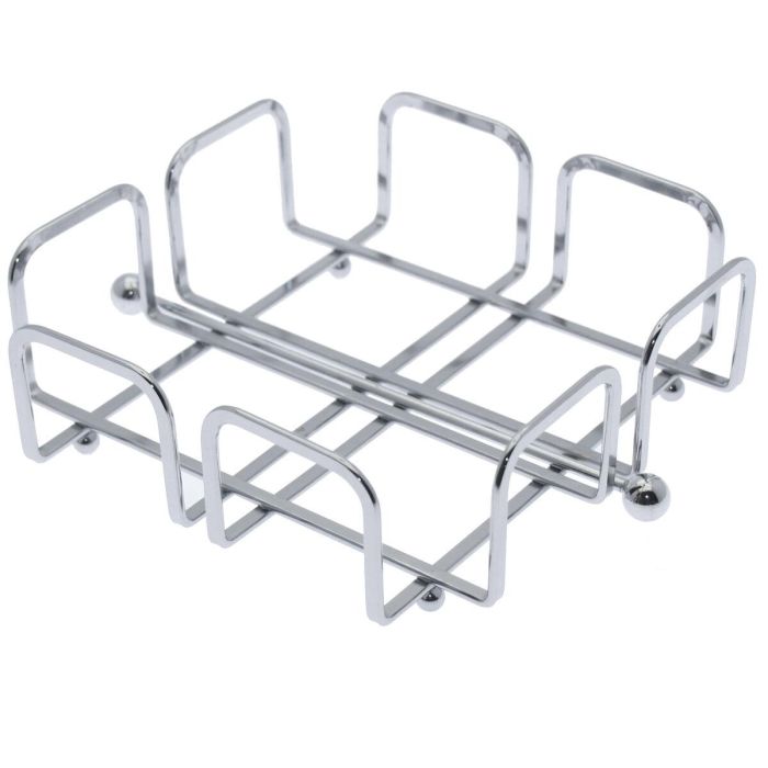 Servilletero de mesa Alexandra House Living Plateado Metal 21 x 7 x 21 cm