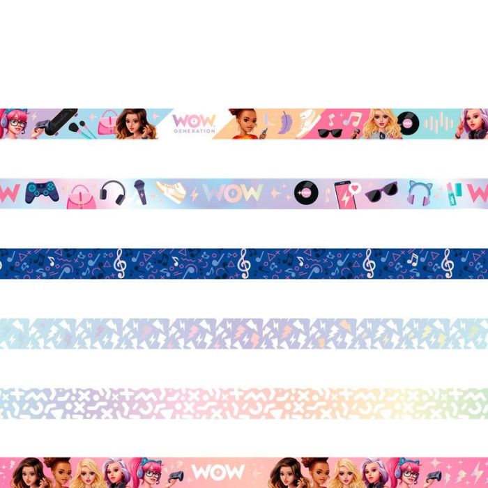 Wow Generation Cintas Decorativas Washi Tapes | Adhesivos para Manualidades y Proyectos Creativos | Apto para Niños y Niñas +3 Años 3