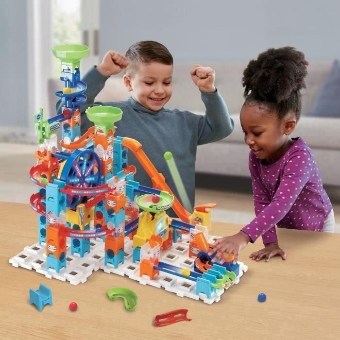 VTECH XL100E Marble Rush Ultimate Set Electronic Pista de Bolas – 133 Piezas, 2 Módulos Electrónicos, 10 MarbleBeads – 4+ Años 2 VTECH XL100E Marble Rush Ultimate Set Electronic Pista de Bolas – 133 Piezas, 2 Módulos Electrónicos, 10 MarbleBeads – 4+ Años 2