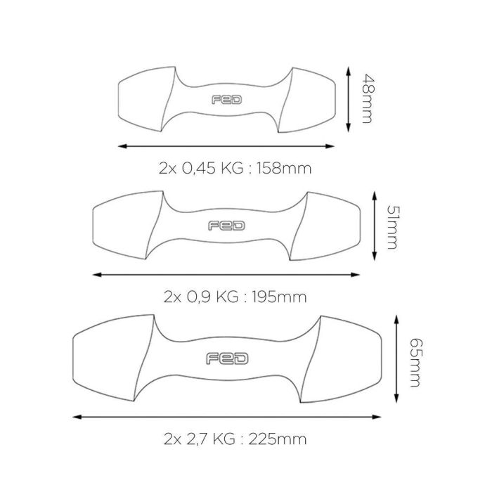 Mancuernas Xiaomi ORMANG3LB 2,7 Kg Perla 2 Unidades 1 Mancuernas Xiaomi ORMANG3LB 2,7 Kg Perla 2 Unidades 1