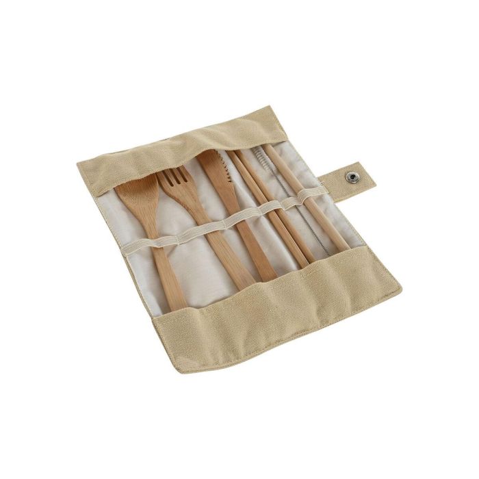 Cubiertos Basicos DKD Home Decor Natural 1 x 20 x 3.7 cm Set de 6 1