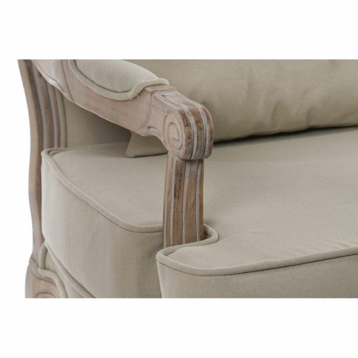 Sillón DKD Home Decor Marrón Beige Madera Lienzo 70 x 62 x 95 cm 1 Sillón DKD Home Decor Marrón Beige Madera Lienzo 70 x 62 x 95 cm 1