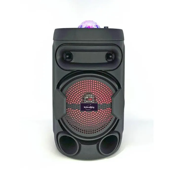 Inovalley KA02 BOWL Altavoz Bluetooth 400W con Karaoke y Bola Caleidoscopio LED, USB, Micro-SD 5