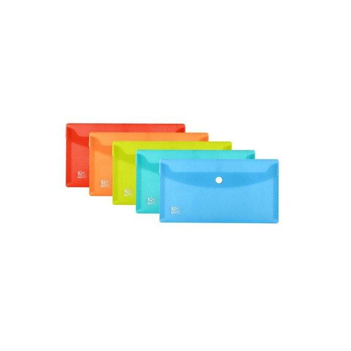 Oxford Sobres con Broche Urban Polipropileno 105x210mm Surtidos - Pack 5 Unidades para Documentos Pequeños (5 Unidades)