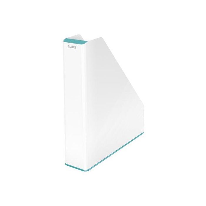Revistero Plastico Leitz Wow Dual Turquesa/Blanco