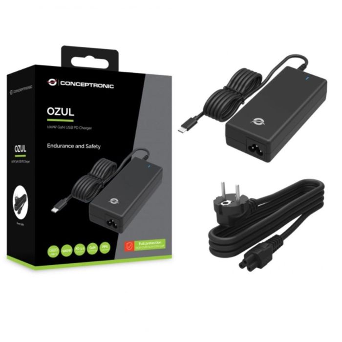 Cargador Universal Portatil Conceptronic 100 W Gan 1 Cargador Universal Portatil Conceptronic 100 W Gan 1
