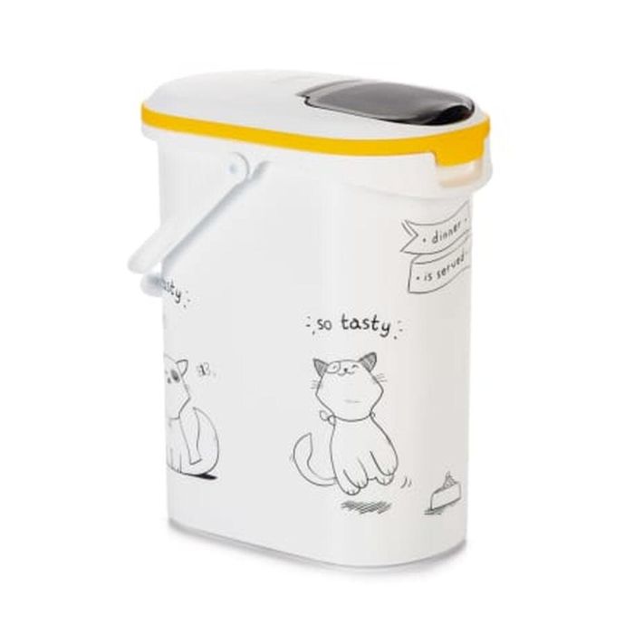 CURVER Contenedor de comida Le Diner se sirve - 4 kg - 10 L - Blanco y negro - Para gato 6 CURVER Contenedor de comida Le Diner se sirve - 4 kg - 10 L - Blanco y negro - Para gato 6
