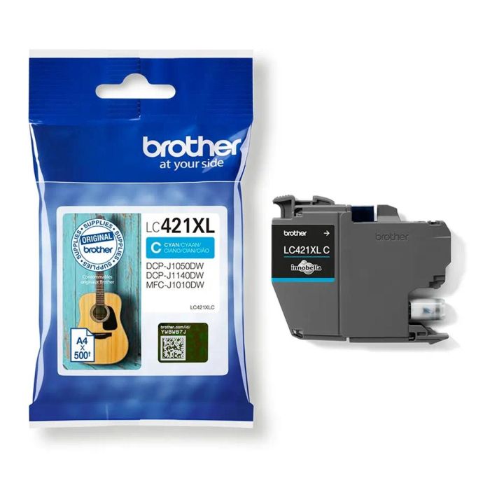 Brother Tinta Cian para Impresoras DCP-J1050DW y MFC-J1010DW con Rendimiento de 500 Páginas 1 Brother Tinta Cian para Impresoras DCP-J1050DW y MFC-J1010DW con Rendimiento de 500 Páginas 1