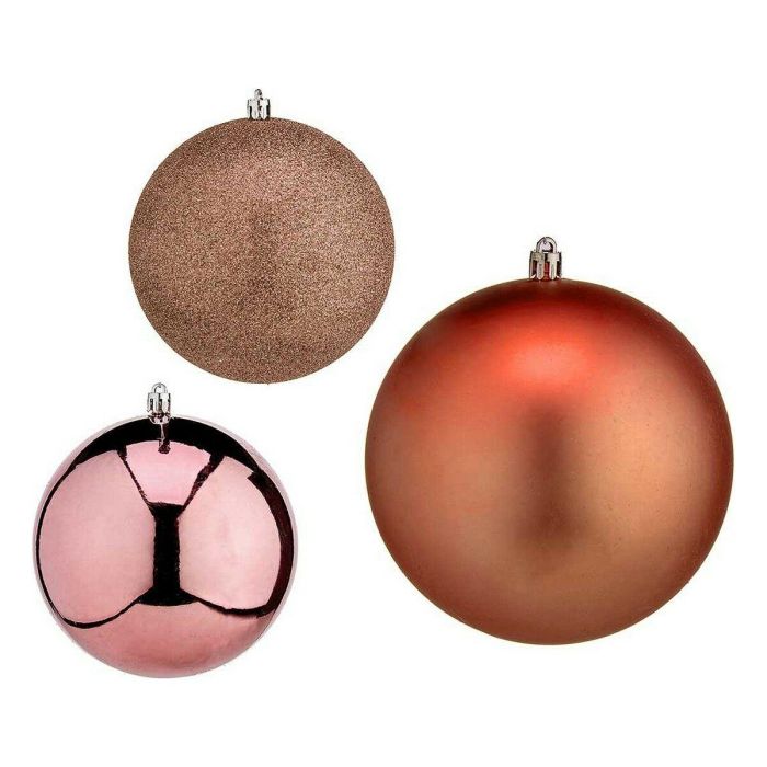 Bola de Navidad Ø 12 cm 6 Unidades Cobre Plástico