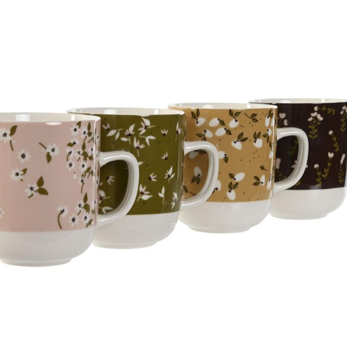 DKD Home Decor Mug de Porcelana 380ml Colección Spices Shabby Apto Microondas y Lavavajillas Verde Mostaza Juego de 4 Unidades 2 DKD Home Decor Mug de Porcelana 380ml Colección Spices Shabby Apto Microondas y Lavavajillas Verde Mostaza Juego de 4 Unidades 2