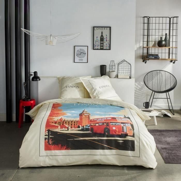 Today TOD3574641268510 Juego de cama Java 2 personas Algodón Estampado Londres 240x220 cm Blanco roto Today TOD3574641268510 Juego de cama Java 2 personas Algodón Estampado Londres 240x220 cm Blanco roto