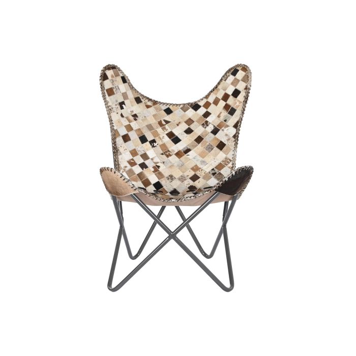 DKD Home Decor Sillón Colonial Camel Beige Piel y Hierro 70 x 90 x 70 cm 3 DKD Home Decor Sillón Colonial Camel Beige Piel y Hierro 70 x 90 x 70 cm 3