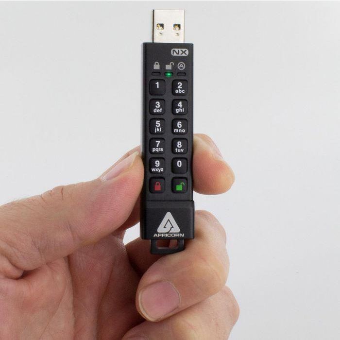 Apricorn 16GB, USB 3.2 gen1, 77/72 MB/s, FIPS 140-2, IP67 4