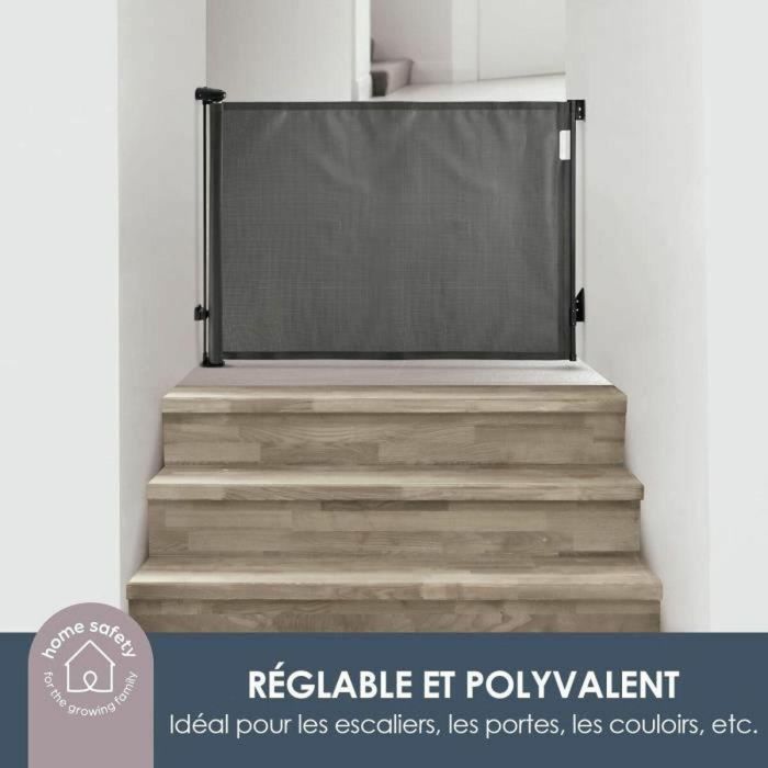 Dreambaby DRE9312742493752 Barrera de Seguridad Retráctil Extra Alta, 60-140 cm Ancho, 90 cm Alto, Negra 4 Dreambaby DRE9312742493752 Barrera de Seguridad Retráctil Extra Alta, 60-140 cm Ancho, 90 cm Alto, Negra 4