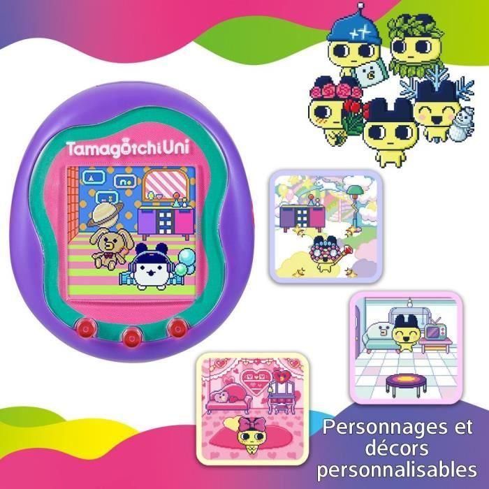 Tamagotchi Uni - Bandai - Modelo Morado - Mascota virtual conectada con pulsera de reloj 5