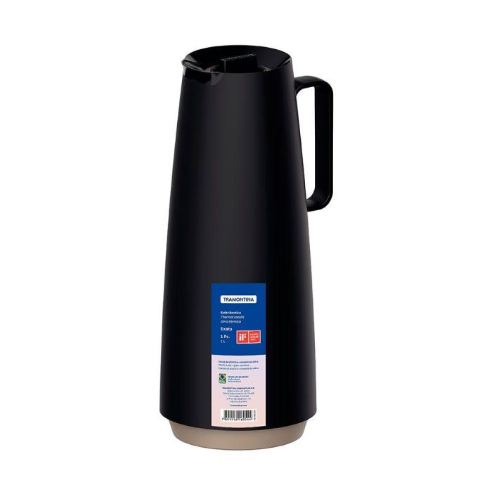 Tramontina Jarra Térmica Exata Negra 1 L Polipropileno Interior Cristal 6