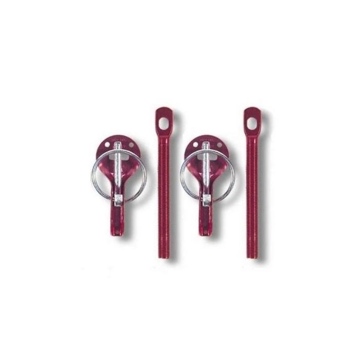 Sparco SP01606AR Pareja Cierres Seguridad Capó Punzón Aluminio Anodizado Rojo Universal con Clavija y Muelle Sparco SP01606AR Pareja Cierres Seguridad Capó Punzón Aluminio Anodizado Rojo Universal con Clavija y Muelle
